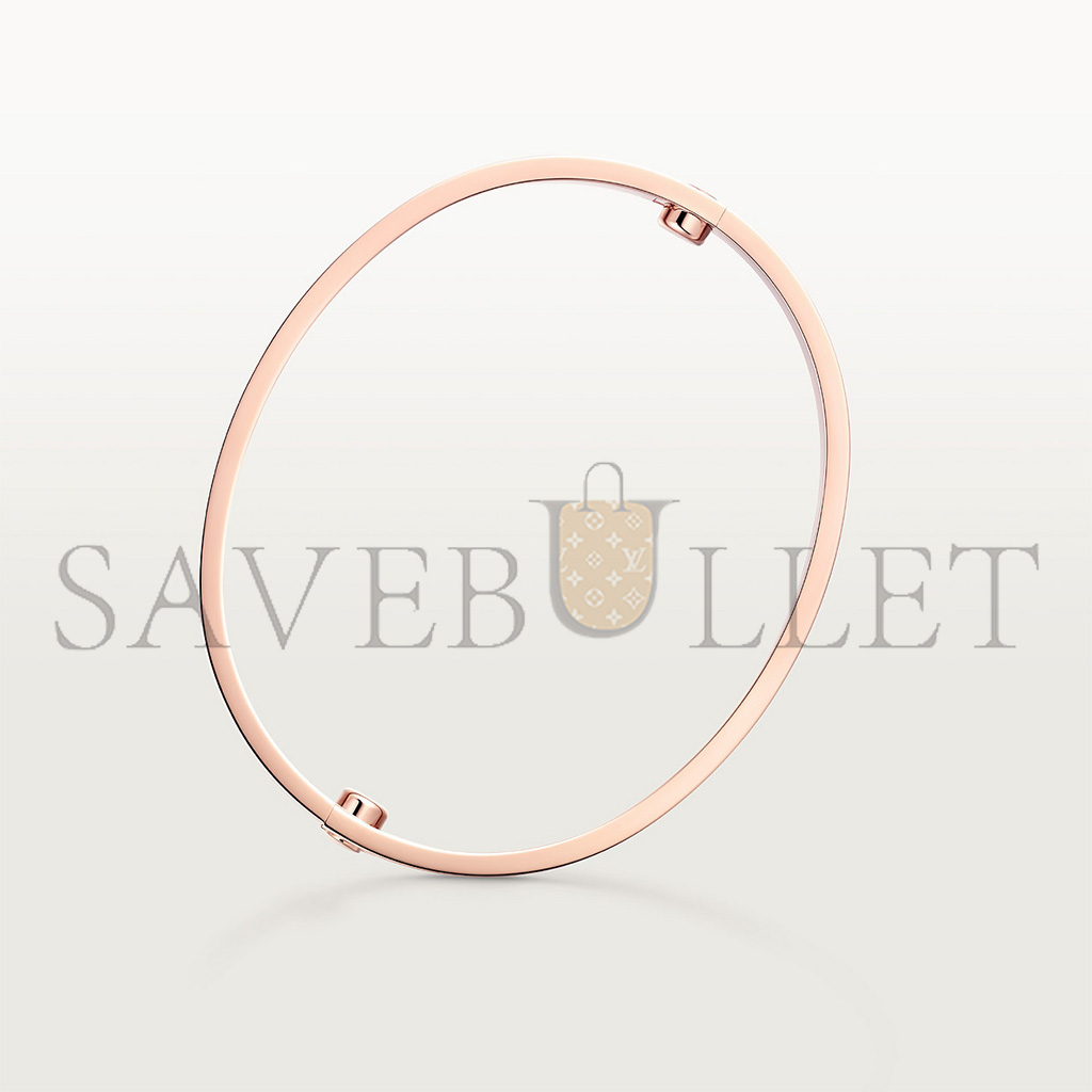 Ca*t*er bracelet love, modÈle classique, finition brossÉe, 4 diamants b6080017